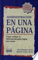 Administración en una página