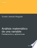 Análisis matemático de una variable. Fundamentos y aplicaciones