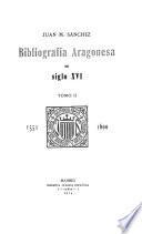 Bibliografía aragonesa del siglo XVI: 1551-1600