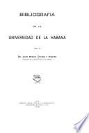 Bibliografía de la Universidad de la Habana