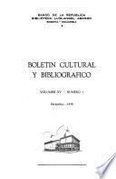 Boletín cultural y bibliográfico