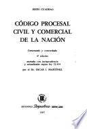 Código procesal civil y comercial de la nación