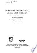 De Porfirio Díaz a Zapata
