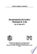 Documentación Del Archivo Municipal de Avila