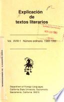 Explicación de textos literarios