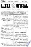 Gaceta oficial de la República de Cuba