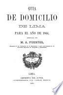 Guia de domicilio de Lima para el año de 1864