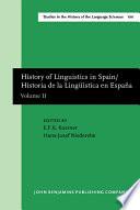 Historia de la lingüistica en España