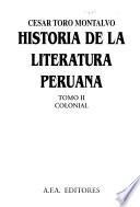 Historia de la literatura peruana: Colonial