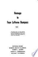 Homage to Faye LaVerne Bumpass
