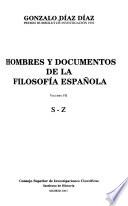 Hombres y documentos de la filosofía española