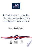 La feminización de la palabra y las pensadoras costarricenses