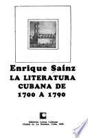 La literatura cubana de 1700 a 1790