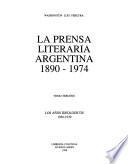 La prensa literaria argentina, 1890-1974: Los años ideologicos, 1930-1939