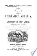 Laws Passed by the General Assembly of the Territory of New Mexico