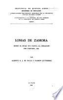 Lomas de Zamora desde el siglo XVI hasta la creación del partido, 1861