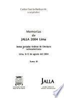 Memorias de JALLA 2004 Lima