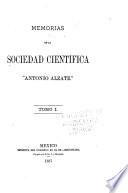 Memorias de la Sociedad Cientifica Antonio Alzate.