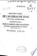Obras de Don Luis de Gongora