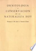 Ornitología y conservación de la naturaleza hoy