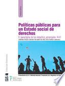 Políticas públicas para un estado social de derechos