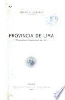 Provincia de Lima (Monografía del Departamento de Lima)