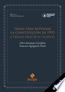 Temas para repensar la Constitución de 1993